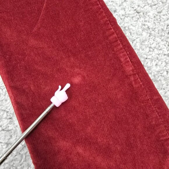 Levis 725 Pants Women 32 Red Corduroy Bootcut High Rise Stretch Cowgirl Western - Picture 4 of 14